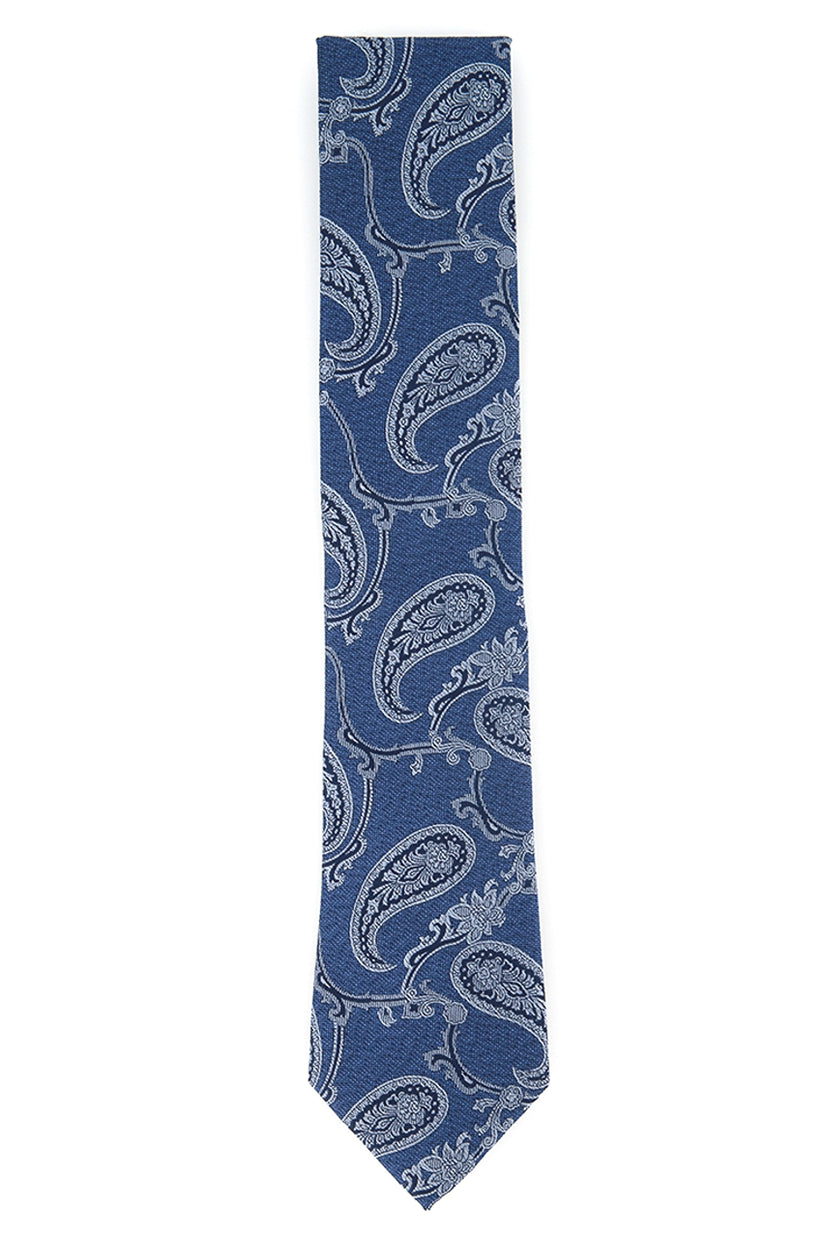 Michael Kors Masculino Azul Marinho Imaculado Seda Paisley Azul Marinho Tamanho Regular