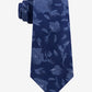 Gravata de seda botânica clássica masculina Michale Kors, azul marinho, tamanho único