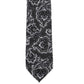 Gravata masculina Michael Kors Intricate Outline Paisley preta tamanho regular