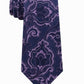 Gravata masculina Michael Kors Intricate Outline Paisley roxa tamanho regular