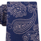 Gravata de seda Paisley masculina Michael Kors Azul Tamanho Regular
