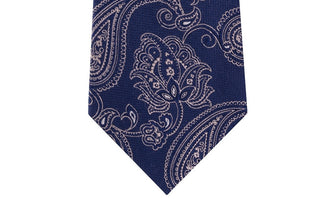 Gravata de seda Paisley masculina Michael Kors Azul Tamanho Regular
