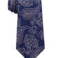 Gravata Michael Men's Kors Paisley Azul Marinho Tamanho Regular