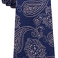 Gravata Michael Men's Kors Paisley Azul Marinho Tamanho Regular