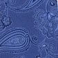 Gravata de seda com estampa paisley azul masculina Michael Kors, tamanho regular, azul-marinho