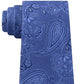 Gravata de seda com estampa paisley azul masculina Michael Kors, tamanho regular, azul-marinho