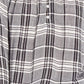 Blusa xadrez popover Lucky Women's Brand Jessica, preta, tamanho médio