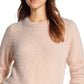 Suéter feminino Lucky Brand Eyelash com gola redonda, rosa, tamanho médio