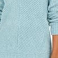 Suéter feminino Lucky Brand Chevron canelado em chenille azul tamanho pequeno