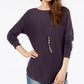 Suéter feminino INC International Concepts, roxo, tamanho médio