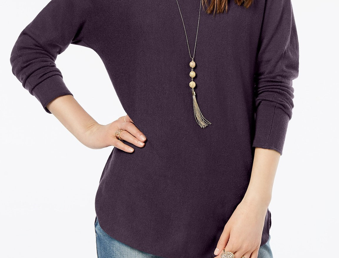 Suéter feminino INC International Concepts, roxo, tamanho médio