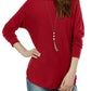 Suéter feminino INC International Concepts vermelho escuro tamanho extra grande