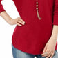Suéter feminino INC International Concepts vermelho escuro tamanho extra pequeno