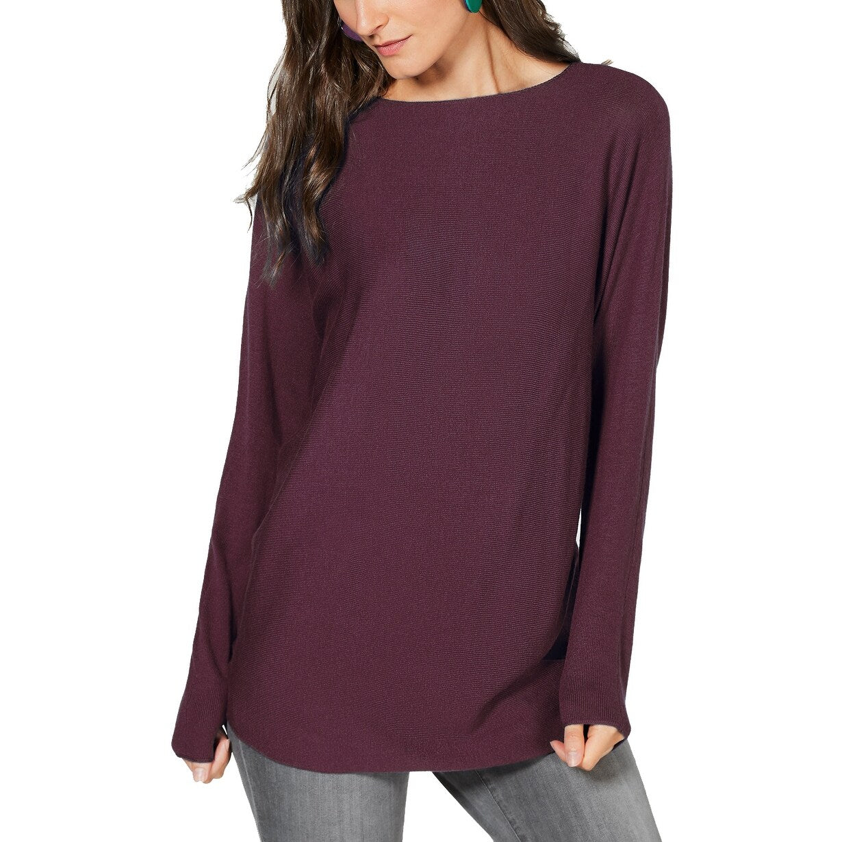 Suéter feminino com cauda de camisa INC International Concepts tamanho X-Large