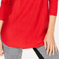 INC International Concepts Suéter Túnica Feminino Vermelho Tamanho Pequeno Médio