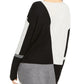 Suéter feminino Petite Colorblocked da INC International Concepts, cinza, tamanho grande