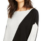 Suéter feminino Petite Colorblocked da INC International Concepts, cinza, tamanho grande