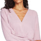 1.STATE Suéter feminino com capuz falso rosa