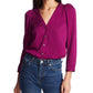 1.STATE Blusa feminina com decote em V, roxa