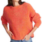 1.STATE Suéter texturizado aconchegante feminino laranja