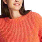 1.STATE Suéter texturizado aconchegante feminino laranja