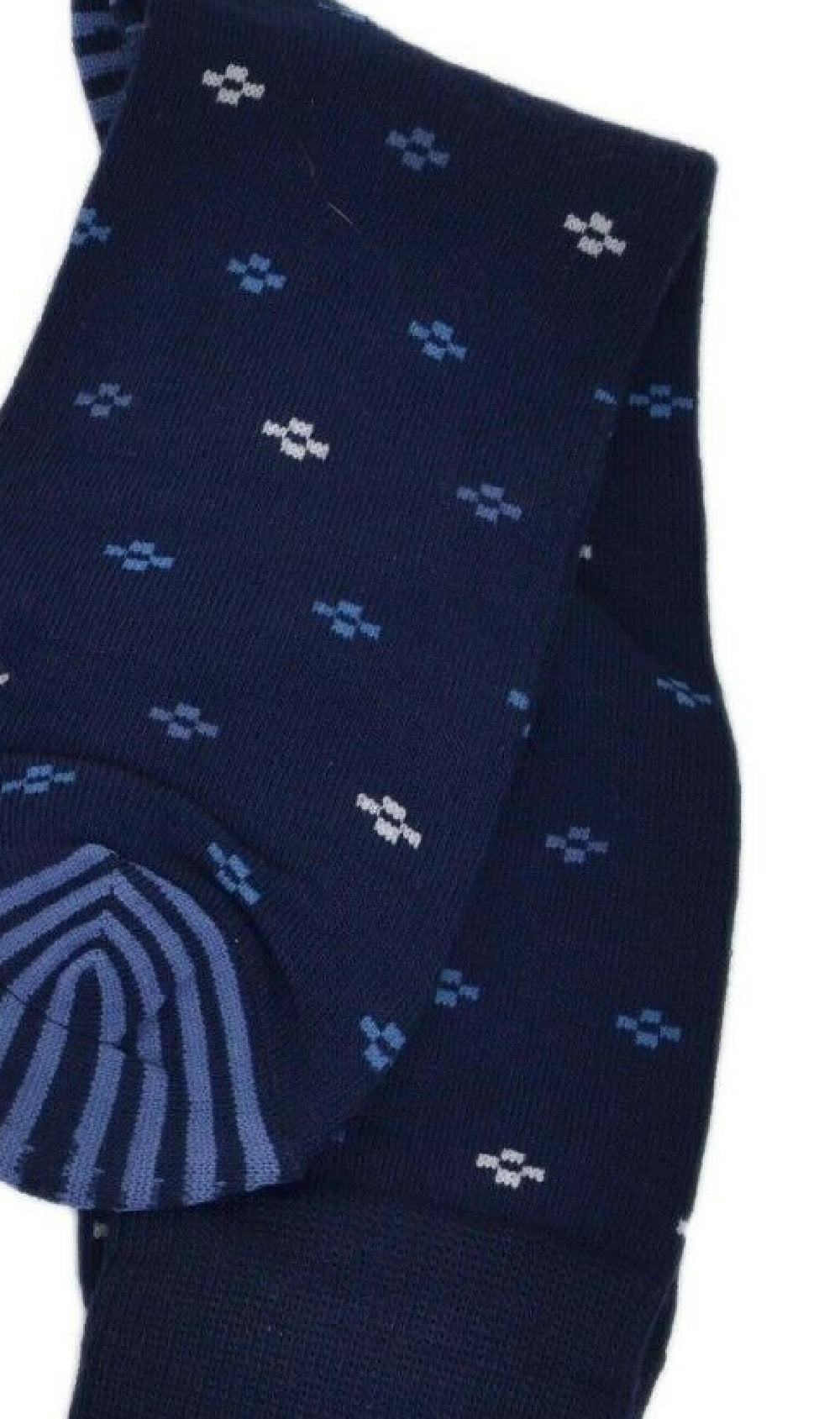 Meias sociais estampadas masculinas Perry Ellis, pacote com 3, cinza-marinho, tamanho 7 a 12