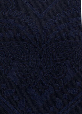 Gravata Tommy Hilfiger Masculina Slim Tonal Paisley com Painel Azul Marinho Tamanho Regular