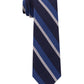 Gravata listrada texturizada fina masculina Tommy Hilfiger, tamanho azul marinho, regular