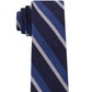 Gravata listrada texturizada fina masculina Tommy Hilfiger, tamanho azul marinho, regular