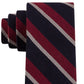 Gravata listrada texturizada fina masculina Tommy Hilfiger vermelha tamanho regular