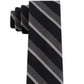 Gravata listrada texturizada fina masculina Tommy Hilfiger cinza tamanho regular