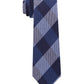 Gravata xadrez texturizada fina masculina Tommy Hilfiger, tamanho azul marinho, regular