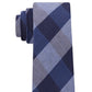 Gravata xadrez texturizada fina masculina Tommy Hilfiger, tamanho azul marinho, regular