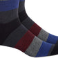 Meias Perry Ellis Rugby-Stripe Masculinas Pretas Tamanho Regular