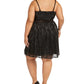 Vestido feminino plus size da City Studios, corte metálico e flare, tamanho 22W, prateado