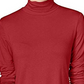 JM Collection Blusa feminina de gola alta vermelha tamanho médio