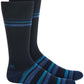 Meias Perry Ellis Masculinas Bamboo Double Stripe Navu Tamanho 7-12