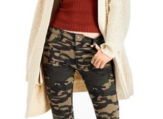 Cardigan texturizado com abertura frontal para jovens, tamanho extra grande, bege