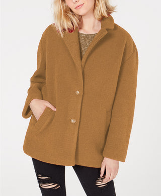 Collection B Juniors Faux-Fur Coat Camel Size XX-Large