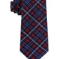 Gravata xadrez clássica masculina Tommy Hilfiger Boston vermelha tamanho regular