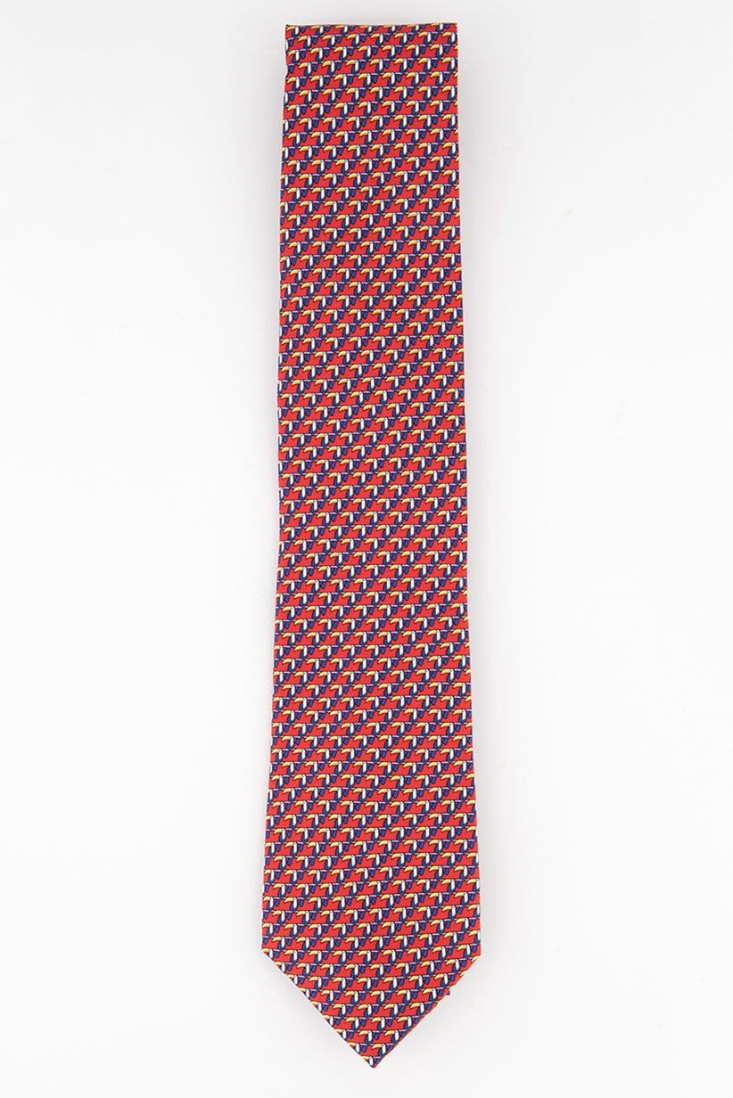 Gravata Tommy Hilfiger Masculina Classic Small Toucan Silk Twill Vermelha Tamanho Único