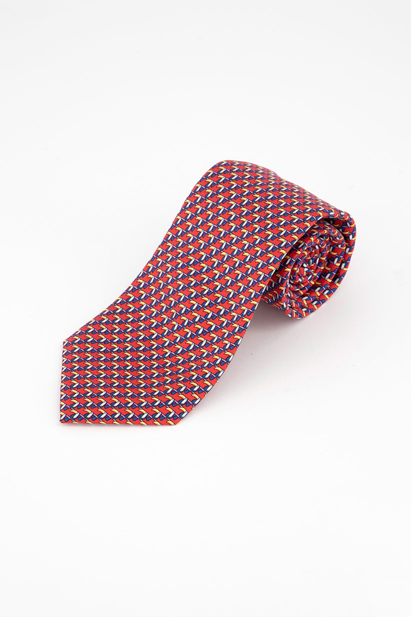 Gravata Tommy Hilfiger Masculina Classic Small Toucan Silk Twill Vermelha Tamanho Único