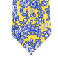 Gravata de seda Tommy Hilfiger Central Paisley masculina, amarela, tamanho regular
