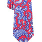 Gravata Tommy Hilffiger Masculina Central Paisley de Seda Vermelha Tamanho Único