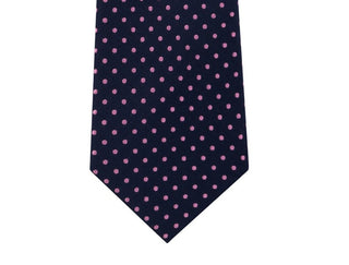 Gravata de seda Tommy Hilfiger masculina com bolinhas rosa tamanho regular