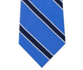 Gravata de seda listrada Tommy Hilfiger masculina, tamanho azul marinho, regular