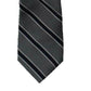 Gravata de seda listrada Tommy Hilfiger masculina, tamanho regular, cinza