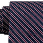 Gravata listrada Tommy Hilfiger masculina Preppy vermelha tamanho regular