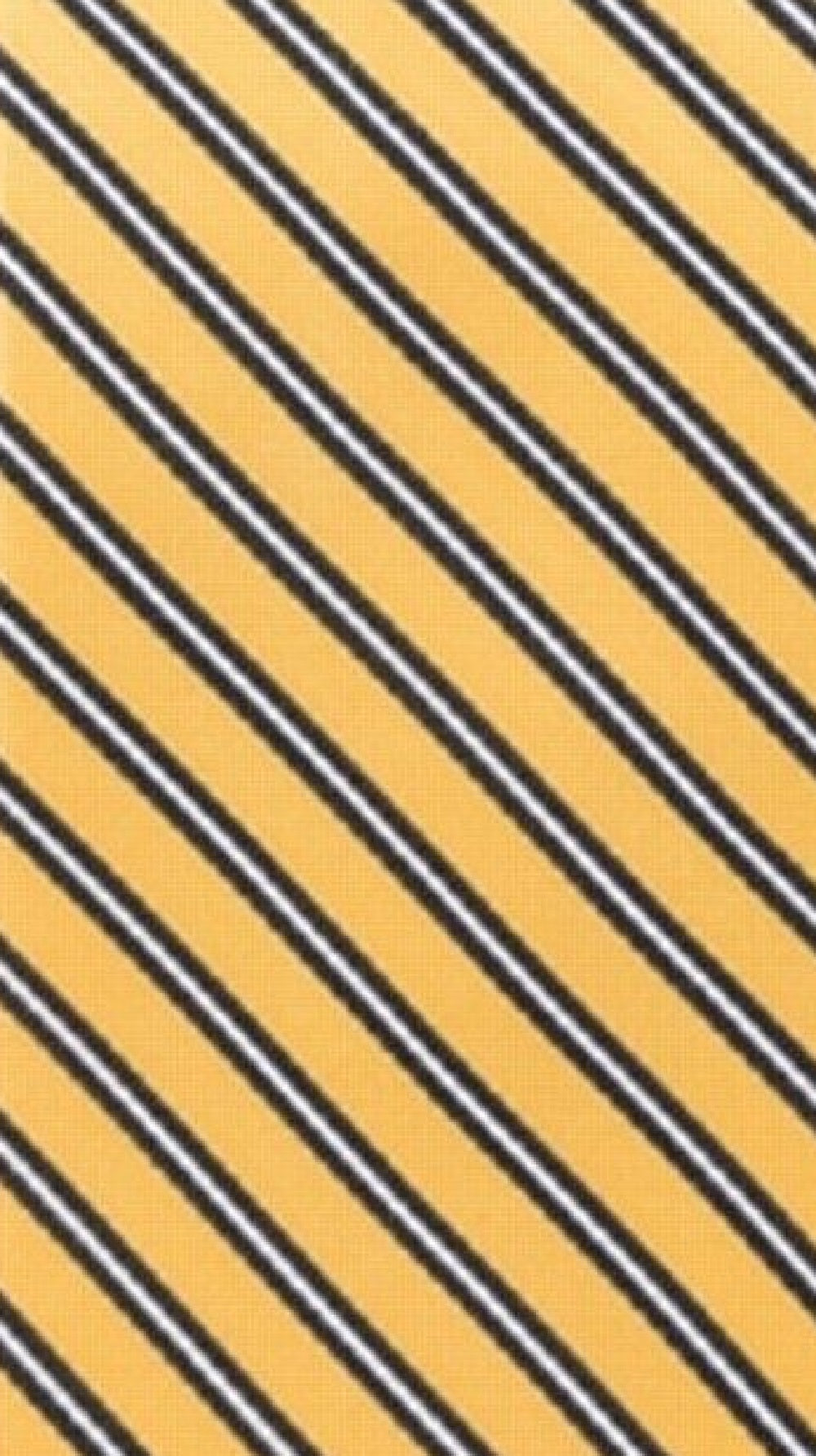 Gravata de seda listrada tricolor masculina Tommy Hilfiger, amarela, tamanho regular