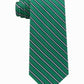 Gravata de seda listrada tricolor masculina Tommy Hilfiger, verde, tamanho único